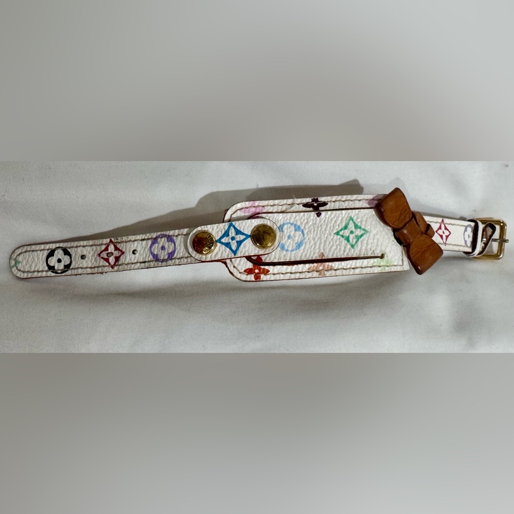 Louis Vuitton x Murakami Leather Monogram Girls ID Bracelet - Picture 2 of 6